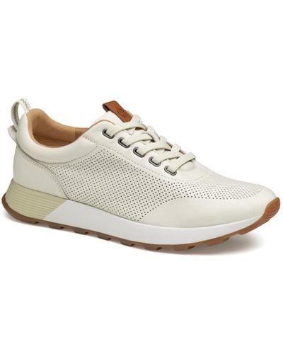 Johnston & Murphy Kinnon Perfed jogger Lace-up Sneakers - White