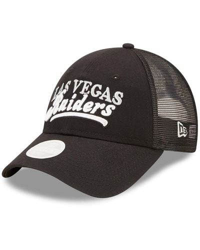 KTZ Las Vegas Raiders Team Trucker 9forty Snapback Hat - Black
