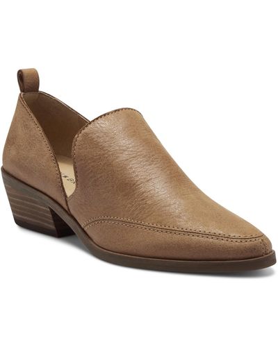 Lucky Brand Mahzan Chop-out Pointed Toe Loafers - Brown