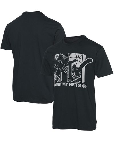 Junk Food Brooklyn Nets Nba X Mtv I Want My T-shirt - Black
