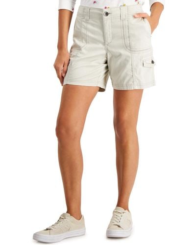 Style & Co. Comfort-waist Cargo Shorts - White
