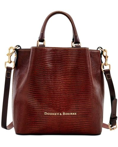 Dooney & Bourke Small Barlow Embossed Leather Tote - Red