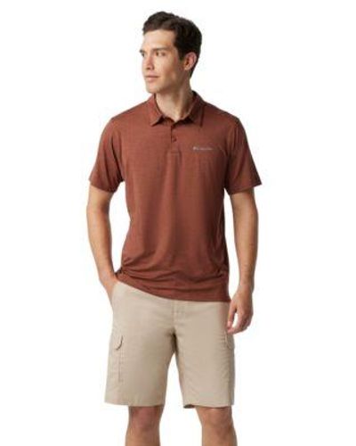 Columbia Carter Crest Polo With Comfort Stretch Cargo Shorts - Brown