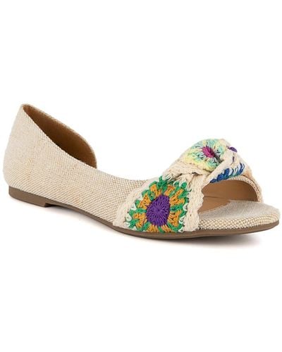 Sugar Cabeza Crochet Flat Sandals - Natural