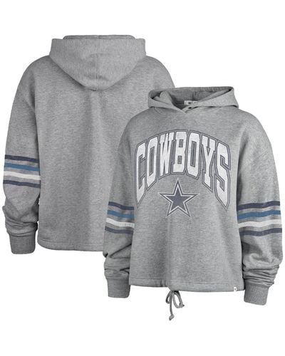 '47 Distressed Dallas Cowboys Upland Bennett Pullover Hoodie - Gray