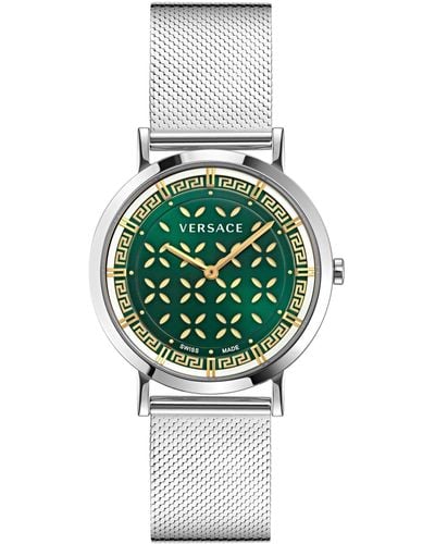 Versace Swiss New Generation Mesh Bracelet Watch 36mm - Green