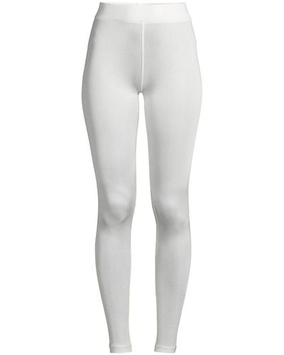 Lands' End Petite Silk Interlock Long Underwear leggings Pants - Gray