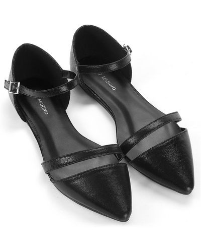 Mio Marino Formal Flat Dress Shoes - Black