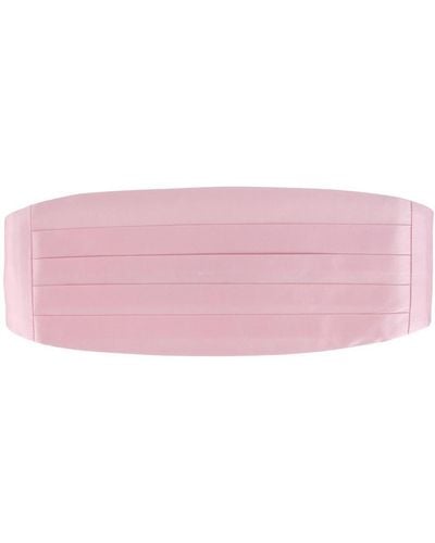 Trafalgar Sutton Solid Color Silk Cummerbund - Pink