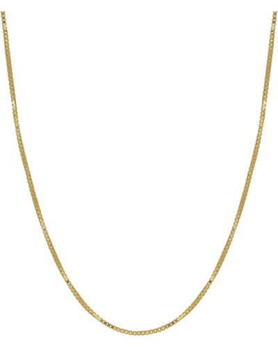 Macy's Box Link 18" Chain Necklace (0.5mm - Yellow
