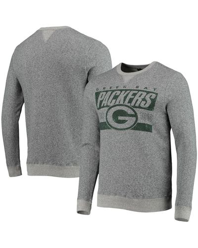 Junk Food Green Bay Packers Team Marled Pullover Sweatshirt - Gray
