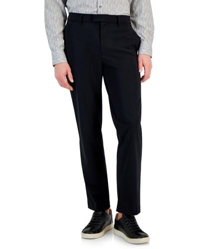 Alfani Classic-fit Solid Stretch Suit Pants - Black
