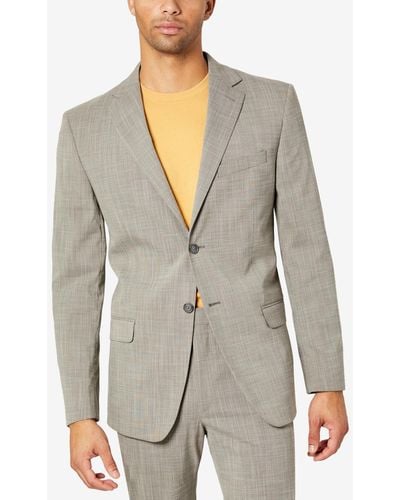 DKNY Modern-fit Window Stretch Suit Jacket - Gray