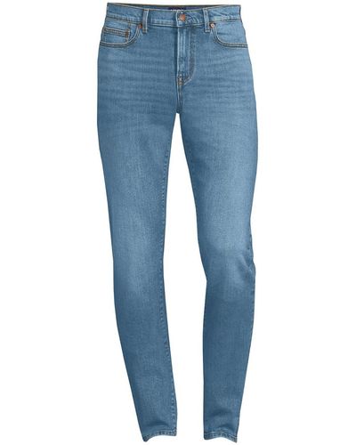 Lands' End Recover 5 Pocket Slim Fit Denim Jeans - Blue