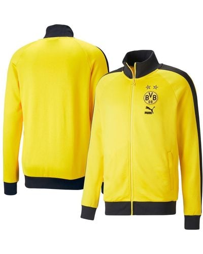 PUMA Borussia Dortmund Ftblheritage T7 Raglan Full-zip Track Jacket - Yellow