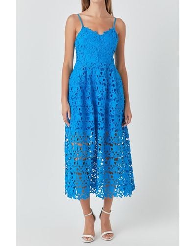 Endless Rose Lace Cami Maxi Dress - Blue