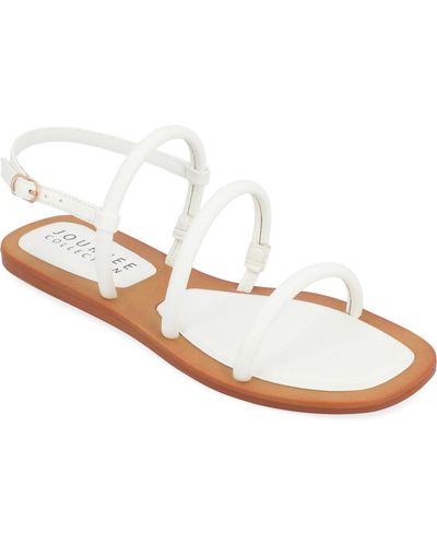 Journee Collection Karrio Multi-strap Sandals - White