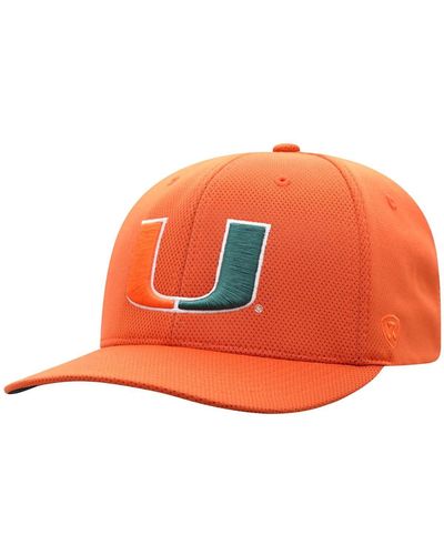 Top Of The World Miami Hurricanes Reflex Logo Flex Hat - Orange