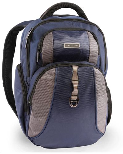 Perry Ellis Business Laptop Backpack - Blue