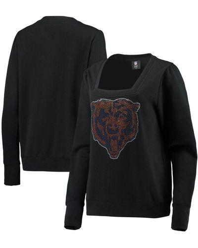 Cuce Chicago Bears Winners Square Neck Pullover Sweatshirt - Black