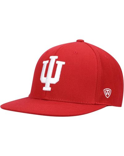 Top Of The World Indiana Hoosiers Team Color Fitted Hat - Red