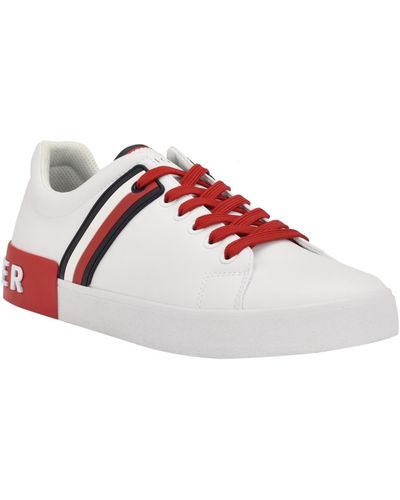 Tommy Hilfiger Ramus Stripe Lace-up Sneakers - Red