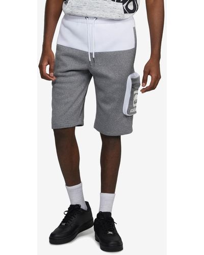 Ecko' Unltd Big And Tall Top Block Cargo Fleece Shorts - Gray