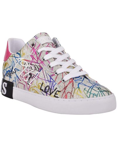 Guess Pathin Lace-up Sneakers - Metallic