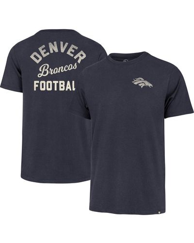 Denver Broncos Blue T-Shirt ADULT Small 47 Brand NWT CLEARANCE