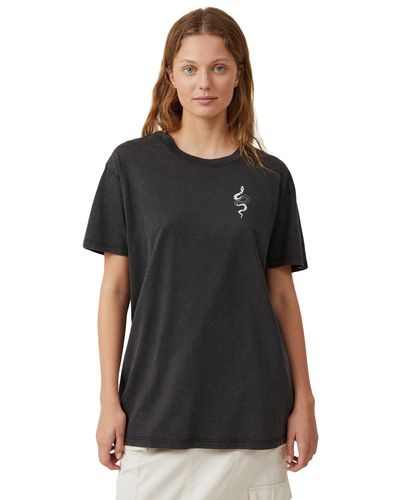 Cotton On The Oversized Graphic T-shirt - Black