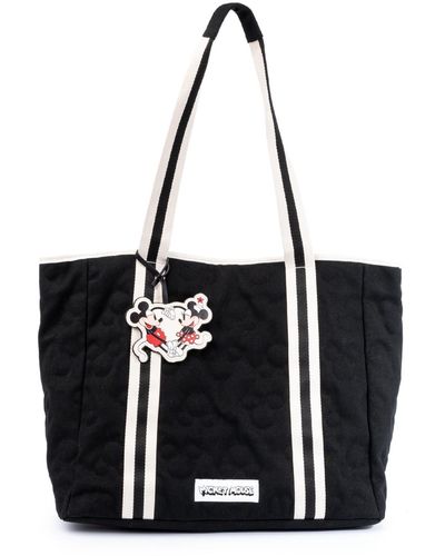 Skinnydip London X Disney Mickey Quilted Canvas Tote Bag - Black