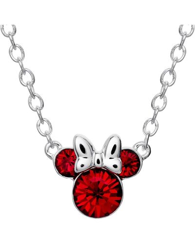 Disney Minnie Mouse Birthstone Necklace - Red