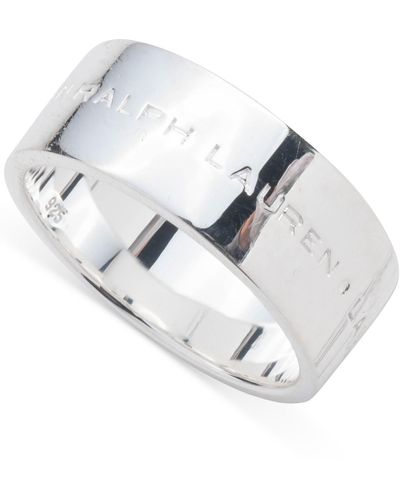 Ralph Lauren Lauren Polished Logo Ring - White