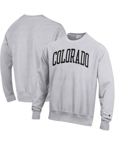 Champion Heathered Gray Kansas State Wildcats Arch Reverse Weave Pullover Sweatshirt