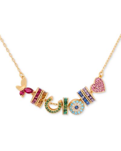 Kate Spade Gold-tone Rainbow Joy Charm Necklace - Metallic