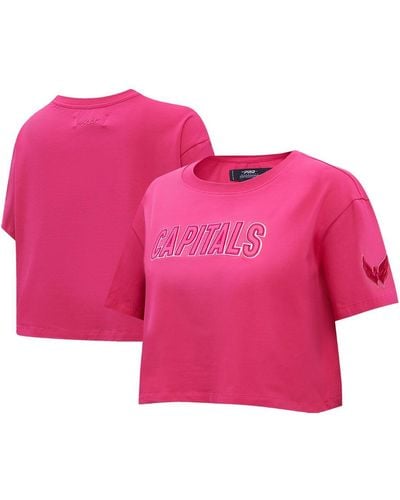 Pro Standard Washington Capitals Triple Cropped Boxy T-shirt - Pink