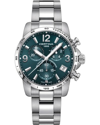 Certina Swiss Chronograph Ds Podium Stainless Steel Bracelet Watch 41mm - Gray