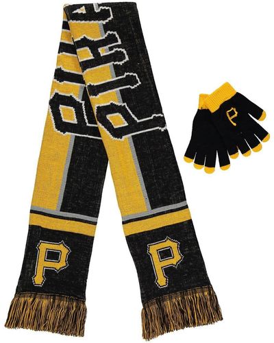 FOCO Pittsburgh Pirates Gloves And Scarf Set - White