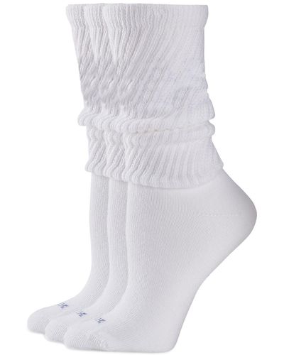 Hue 3-pk. Slouch Socks - White