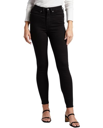 Silver Jeans Co. Infinite Fit One Size Fits Four High Rise Skinny Jeans - Black