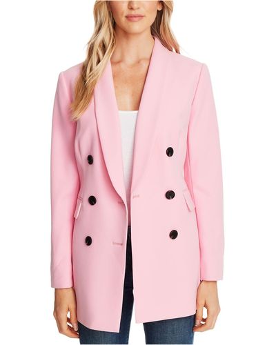 Cece Twill Double - Breasted Jacket - Pink