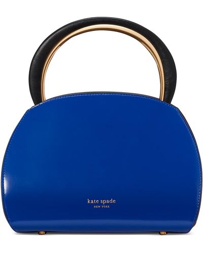 Kate Spade Gallery Color-blocked Smooth Leather Top-handle Satchel in Blue  | Lyst