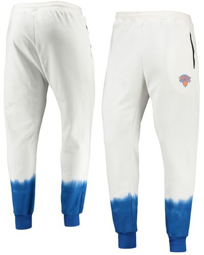 FISLL New York Knicks Double Dribble Tie-dye Fleece jogger Pants - Blue