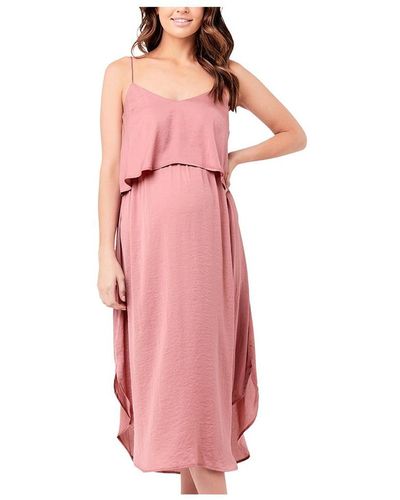 Ripe Maternity Maternity Nursing Slip Dress - Pink