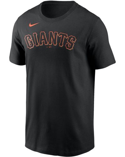 Nike San Francisco Giants Swoosh Wordmark T-shirt - Black