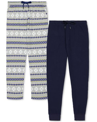 Gap 2-pk. Waffle-knit jogger-leg Pajama Pants - Blue