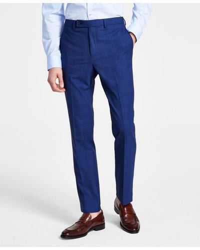 DKNY Modern-fit Stretch Suit Separate Pants - Blue