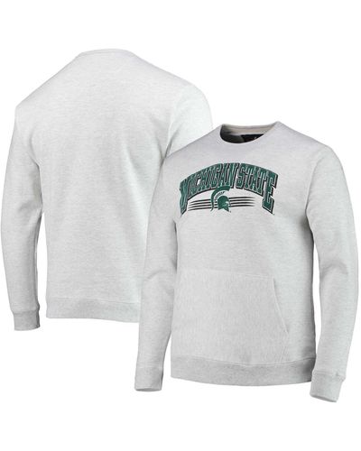 League Collegiate Wear Michigan State Spartans Upperclassman Pocket Pullover Sweatshirt - Gray