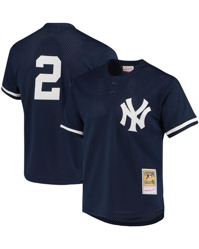 Mitchell & Ness Derek Jeter New York Yankees Cooperstown Collection 1995 Batting Practice Jersey - Blue
