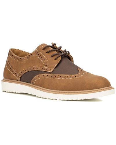 New York & Company Tyler Wingtip Oxford Shoes - Brown
